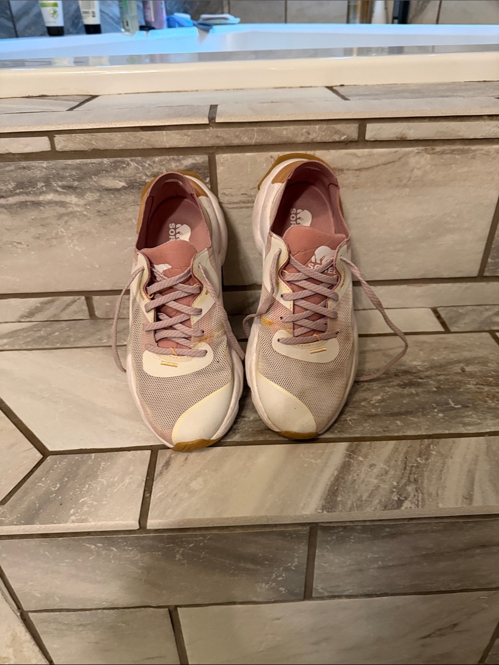 Sorel Women’s Pink and Cream Athletic Sneakers